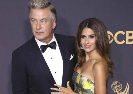 Alec Baldwin with his wife, Hilaria Baldwin at the award show. 